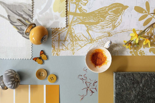 Slate & Saffron Mood Board