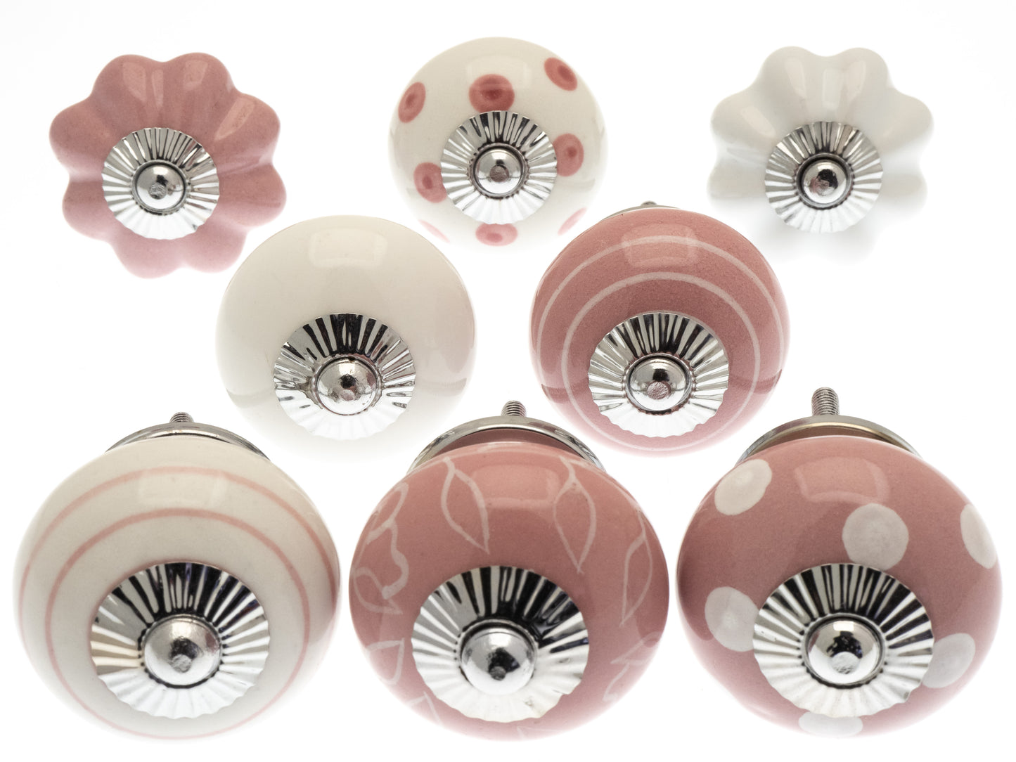 8 x boutons de porte en céramique rose poignées de tiroir de placard Vintage Shabby Chic