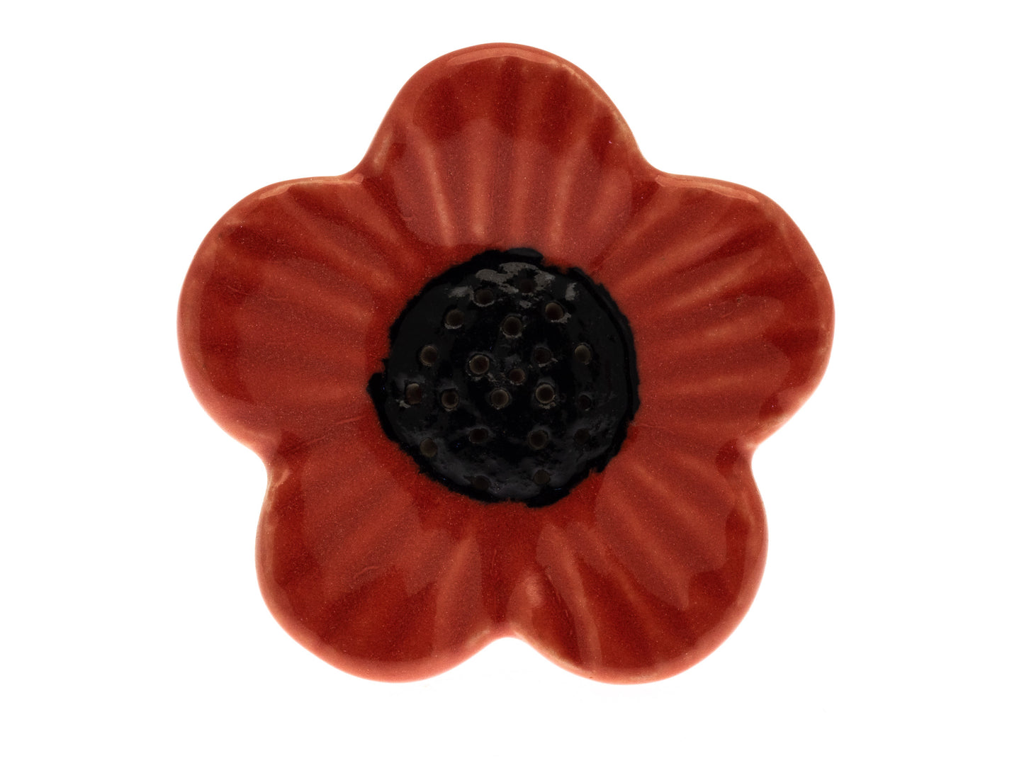 Poppy Shaped Ceramic Cabinet knob 45mm