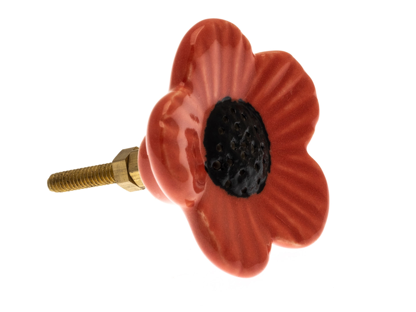 Poppy Shaped Ceramic Cabinet knob 45mm