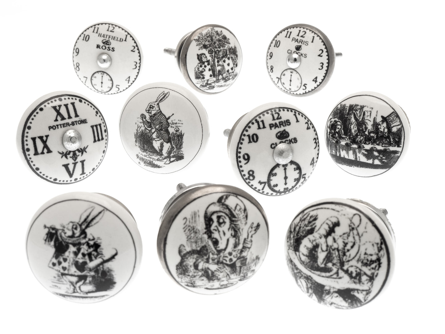 Ceramic Door Knobs Exclusive Alice in Wonderland (Set of 10)