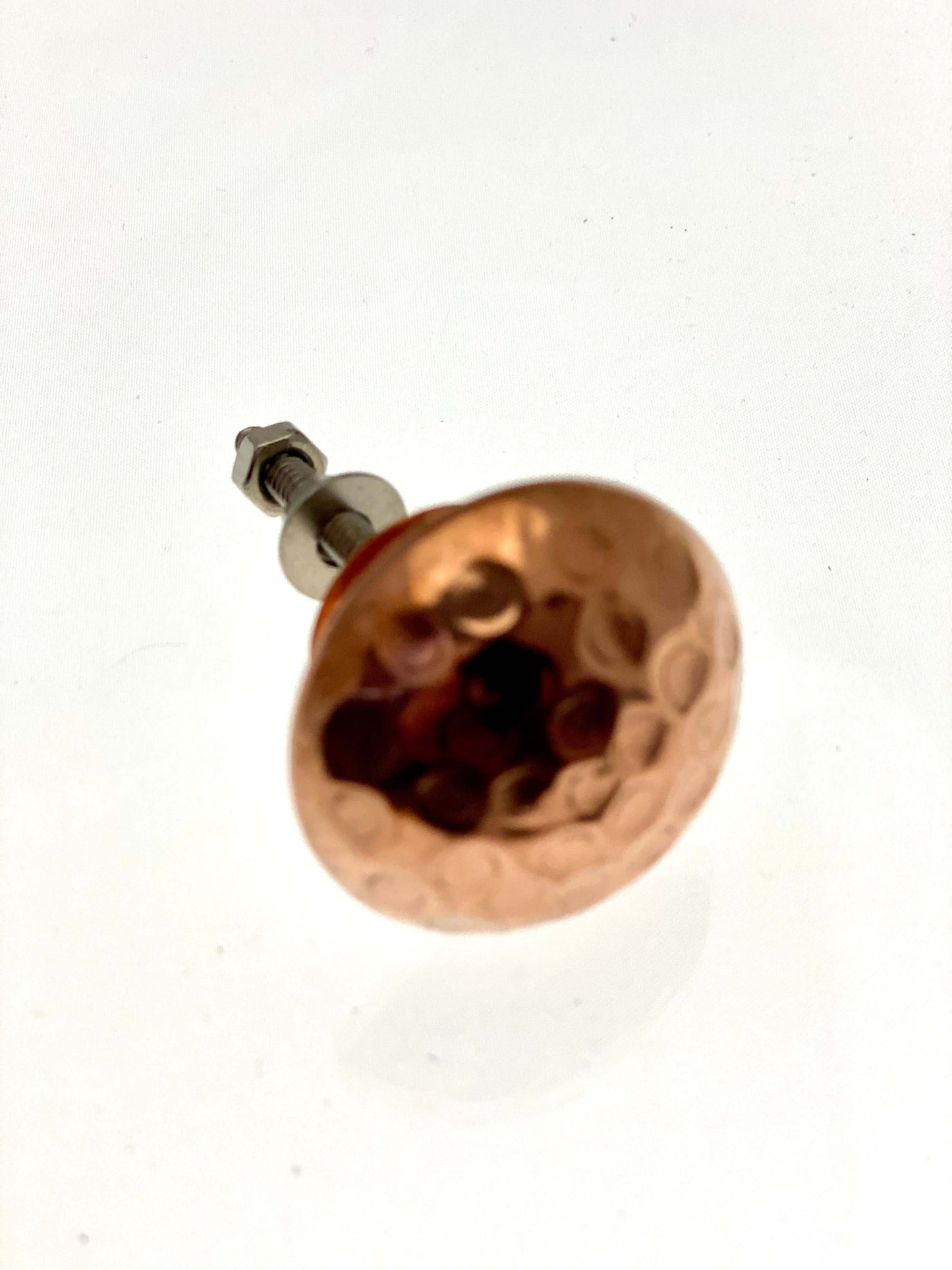 Hammered Medina Round Dome Knob in Rose Gold Knob for Cupboards